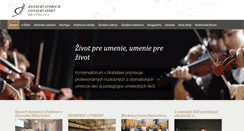 Desktop Screenshot of konzervatorium.sk